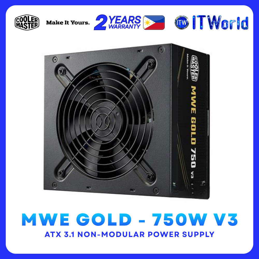 Cooler Master MWE GOLD 750 V3 ATX 3.1 80+ Gold Non-Modular Power Supply MPE-7506-ACAG-BUS