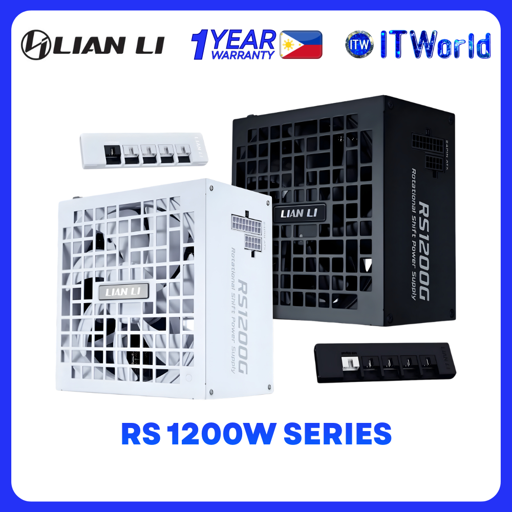 LIAN LI RS1200G 1200W Rotational Shift Fully Modular ATX 3.1 80+ Gold PSU w/ USB Fan Hub itw