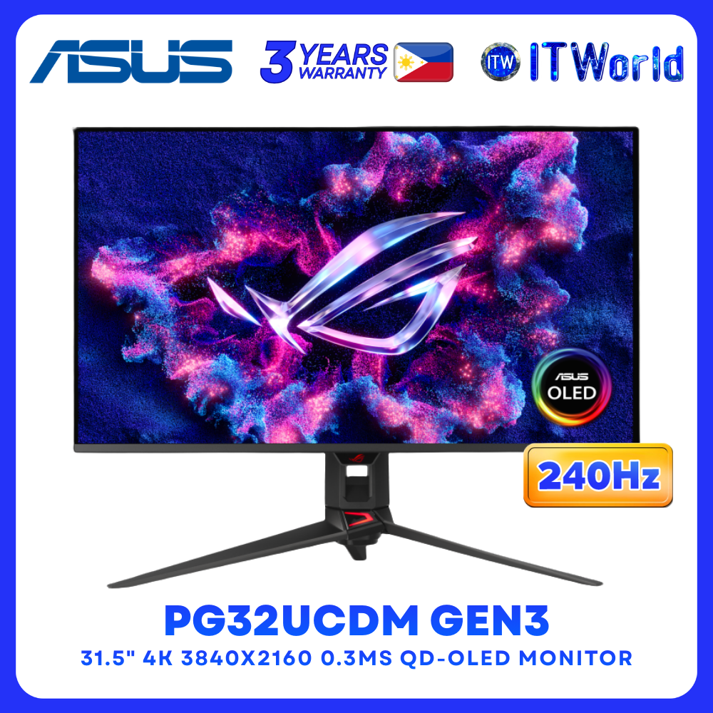 ASUS ROG Swift OLED PG32UCDM Gen3 32" 4K QD-OLED 240Hz 0.03ms Gaming Monitor G-SYNC