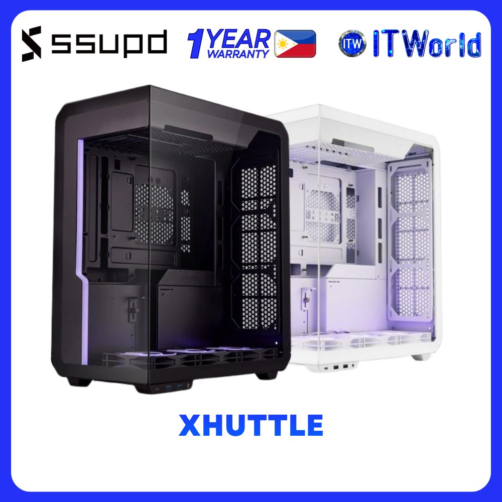 SSUPD Xhuttle ATX Mid Tower Case /Tempered Glass / 370mm GPU Compatible - G99.XTAW.00 / G99.XTAX.00