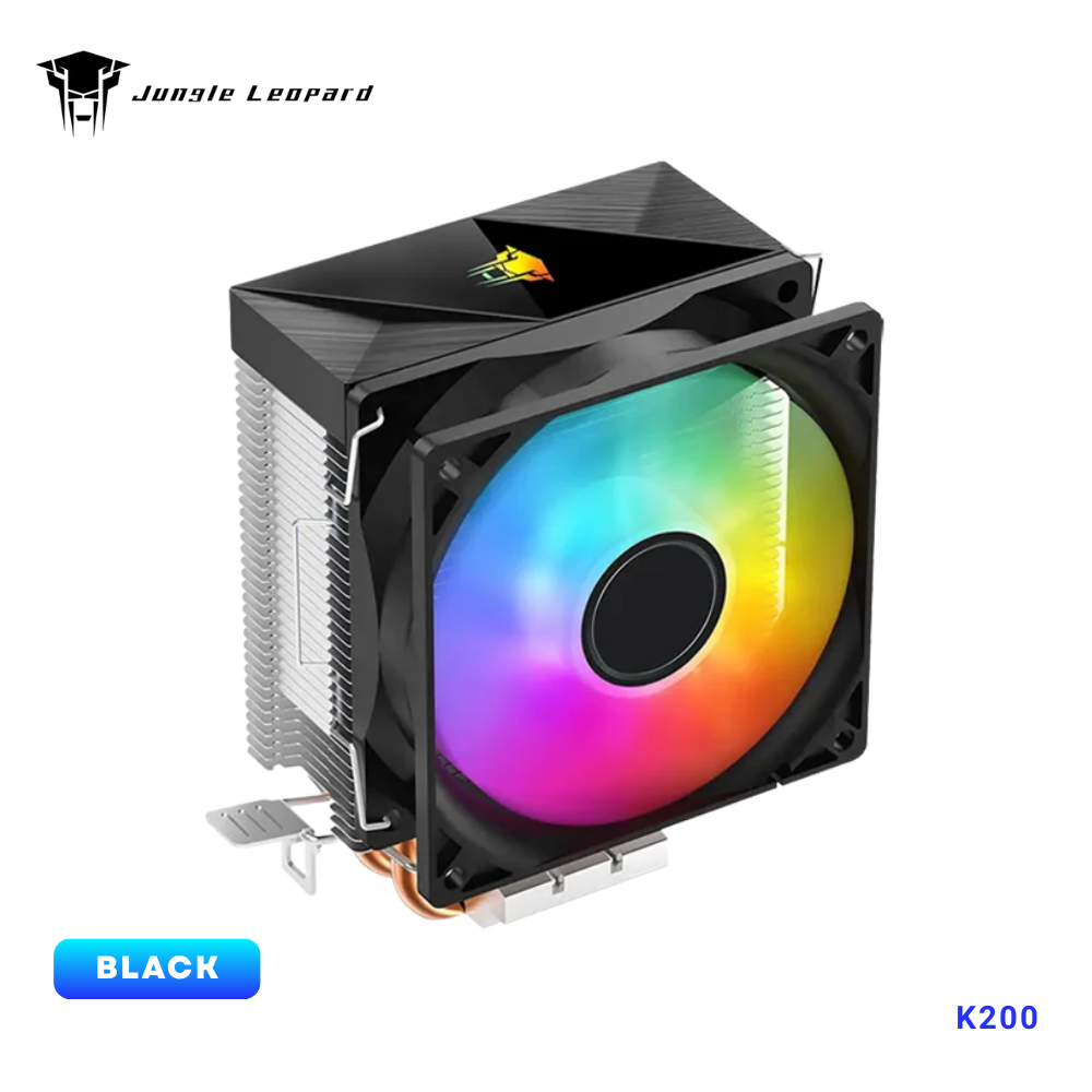 Jungle Leopard K200 RGB CPU Air Cooler Fan Black | White 90mm High Speed Cooling itw