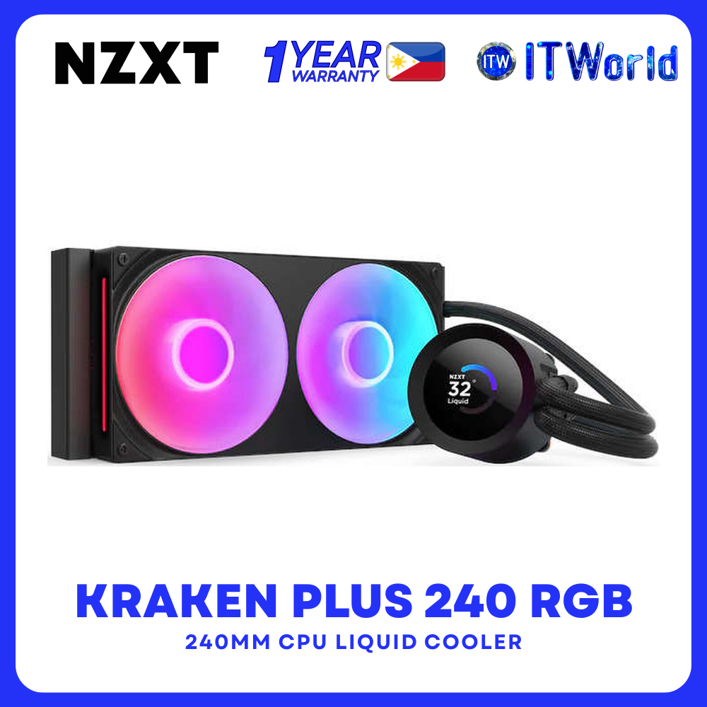 NZXT Kraken Plus 240 RGB 240mm AIO CPU Liquid Cooler RL-KR240-B2