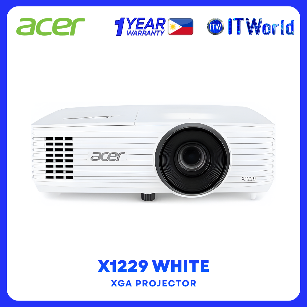 Acer X1229 XGA Projector 4800 ANSI Lumens DLP 20000:1 HDMI VGA 300" MR.JXG11.00D itw