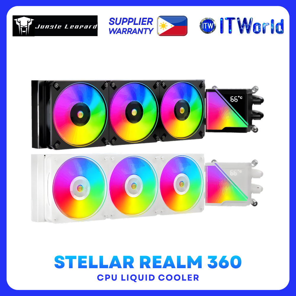 Jungle Leopard Stellar Realm RS 360 ARGB CPU Liquid Cooler Black/White
