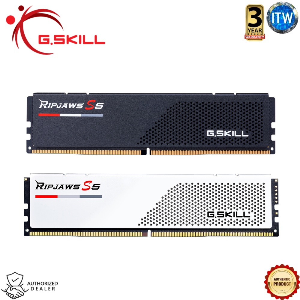 Gskill Ripjaws S5 32GB (2x16GB) - DDR5-5600mhz, CL36-36-36-89, 1.20V, High-Performance DDR5 Memory