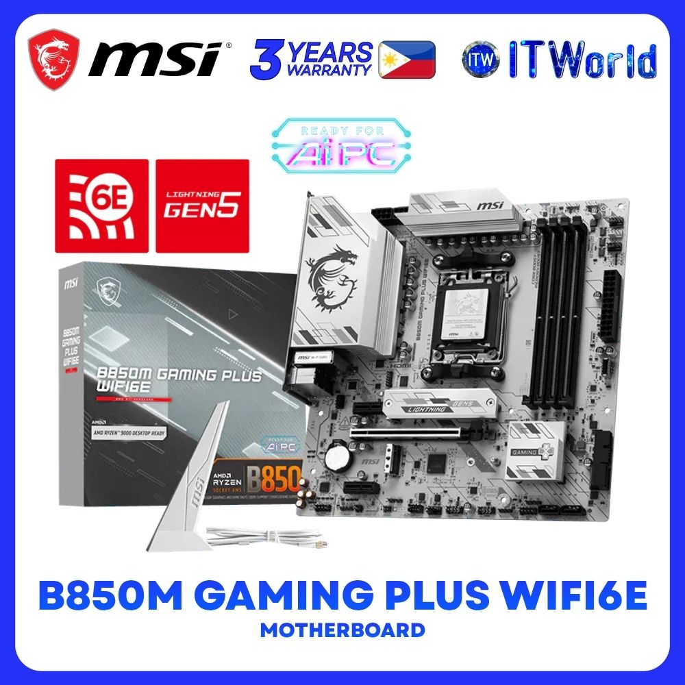 MSI B850M Gaming Plus WiFi6E mATX AM5 DDR5 Motherboard