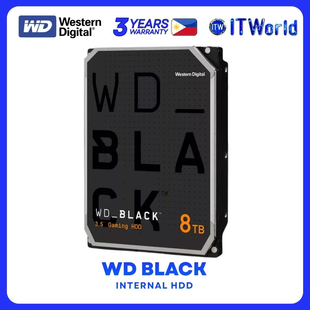 Western Digital Black 3.5-inch 7200RPM 256MB Cache Internal Gaming Hard Drive HDD - 8TB WD8002FZBX
