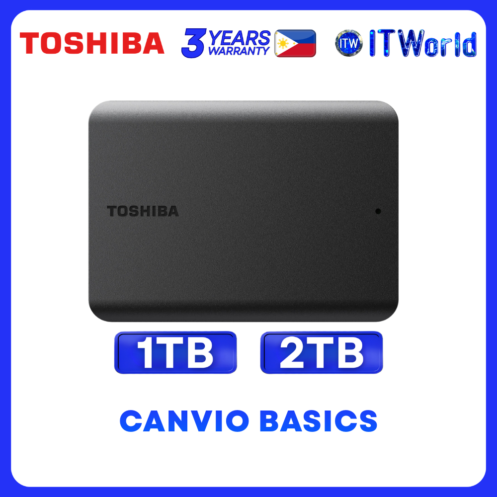 Toshiba Canvio Basics 1TB/2TB 2.5" USB3.2 Gen1 External HDD HDTB510AK3AA / HDTB520AK3AA itw (2TB)