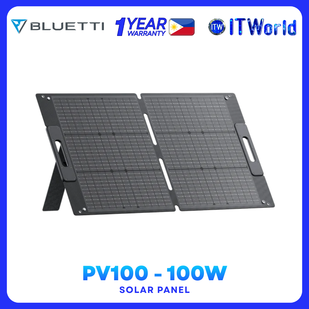BLUETTI PV100 - 100W Monocrystalline Solar Panel Portable Outdoor itw