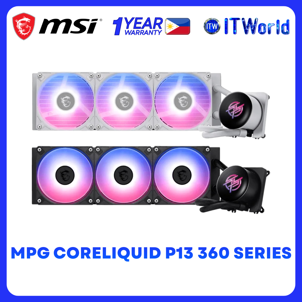 MSI MPG CORELIQUID P13 360 Black/White 360mm ARGB GEN2 AIO Liquid Cooler itw