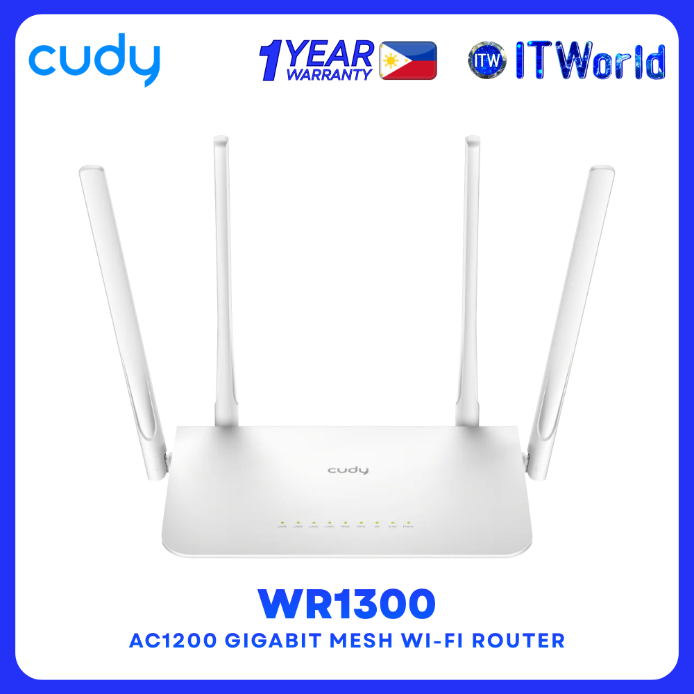Cudy WR1300 4.0 AC1200 Gigabit Mesh Wi-Fi Router Dual-Band Wi-Fi 5 itw