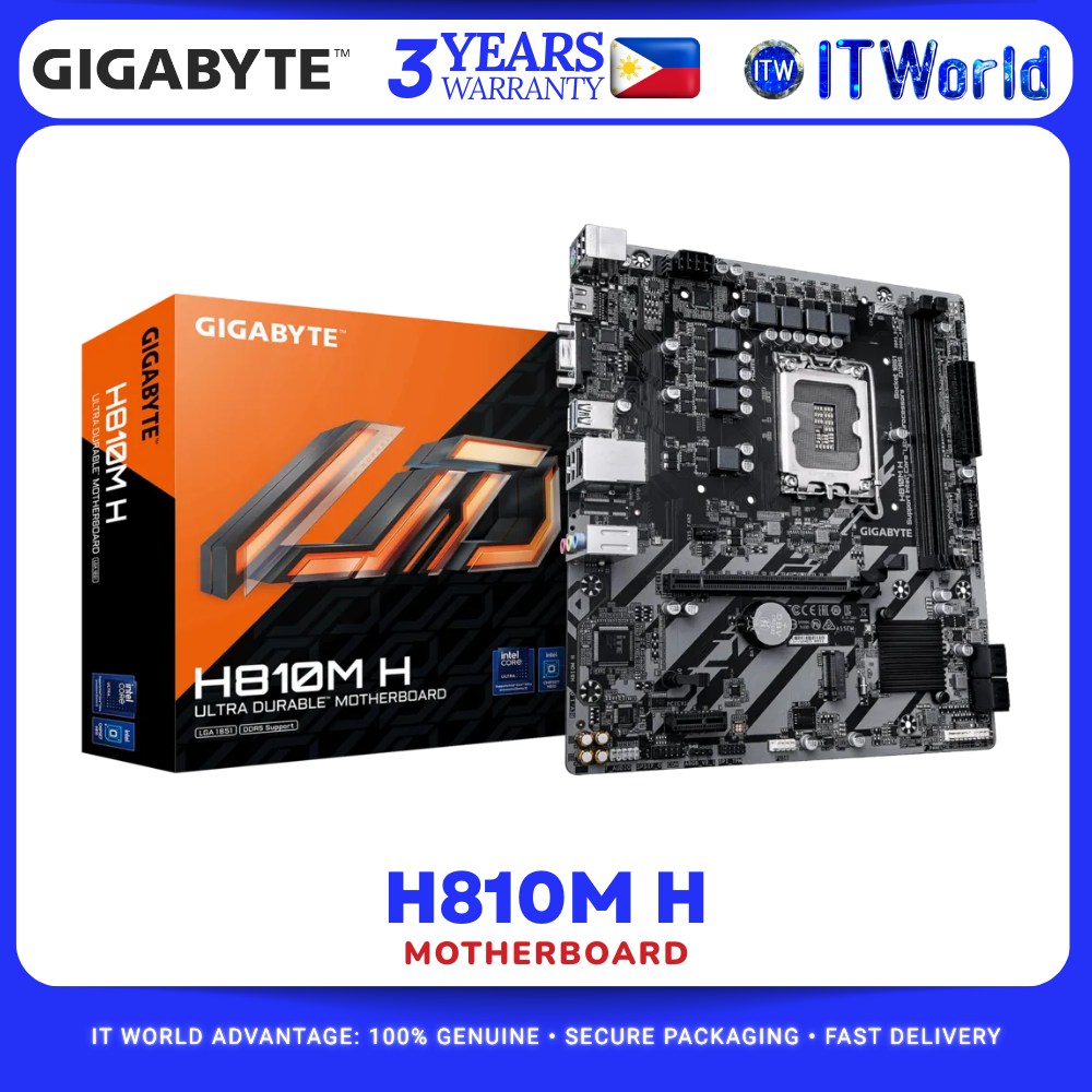 Gigabyte H810M H DDR5 LGA1851 Micro-ATX Motherboard for Desktop GA-H810M-H itw