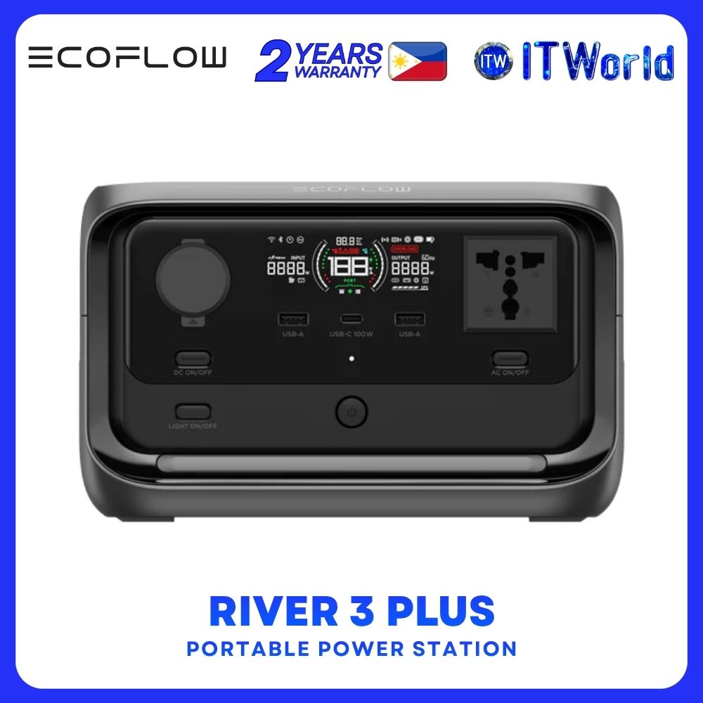 EcoFlow River 3 Plus 600W Rated Output Compact and Lightweight Portable Power Station