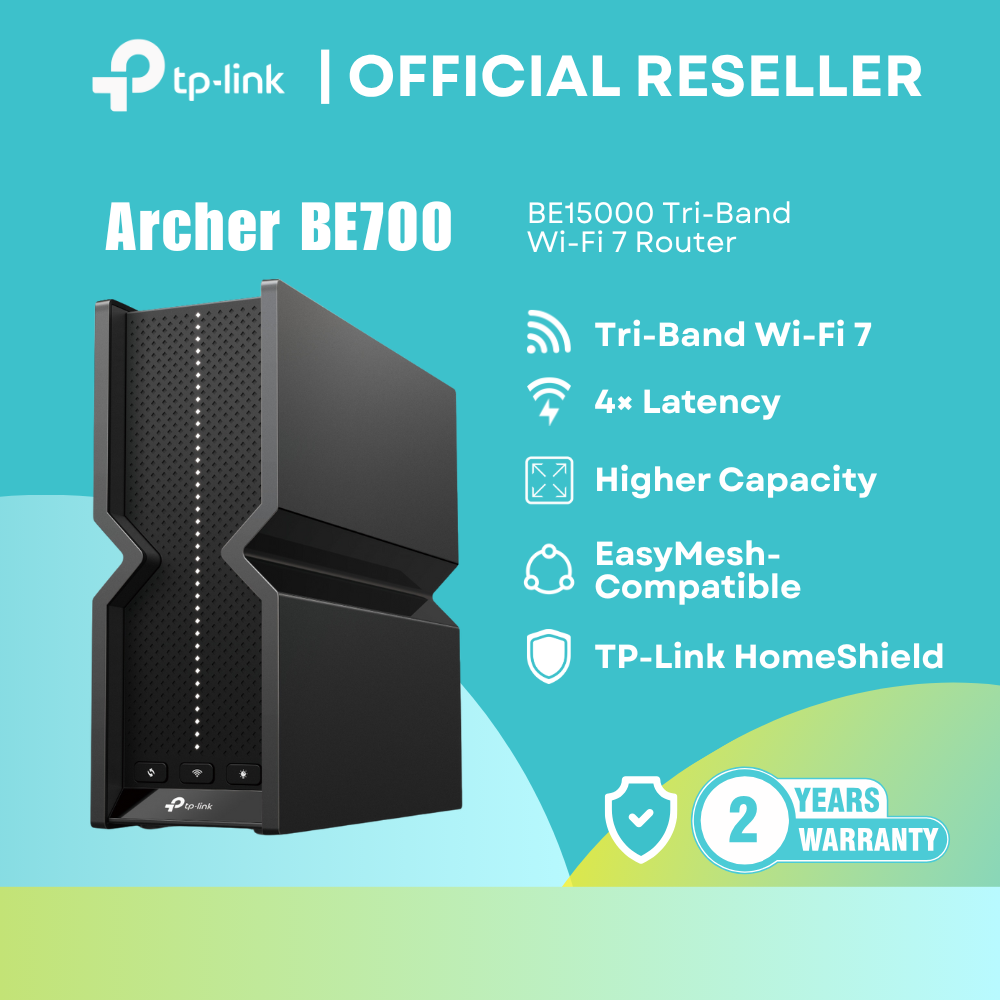 TP-Link Archer BE700 Wi-Fi 7 Router / BE15000 / Tri-Band / 10G WAN / EasyMesh | itw