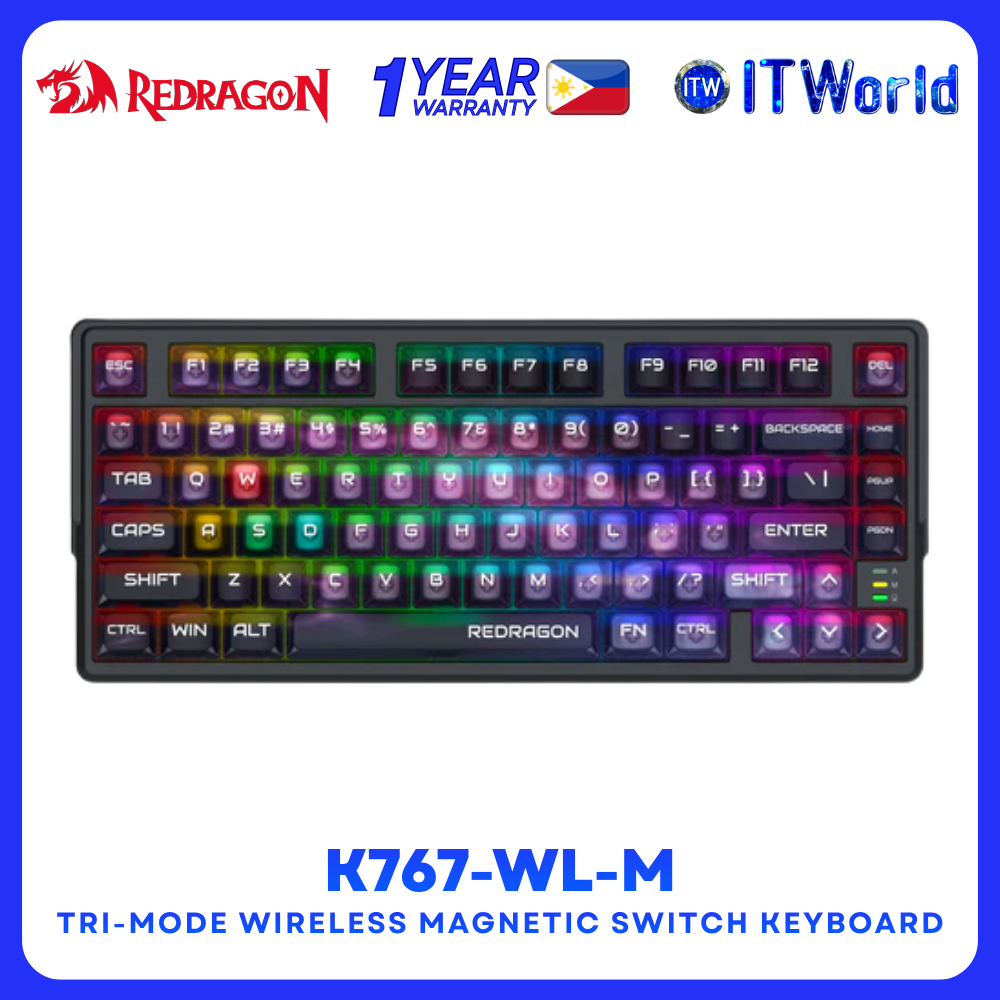 Redragon Bartlett Tri-Mode Wireless 75% HE Magnetic Switch Keyboard 8KHz Purple (K767-WL-M ) itw