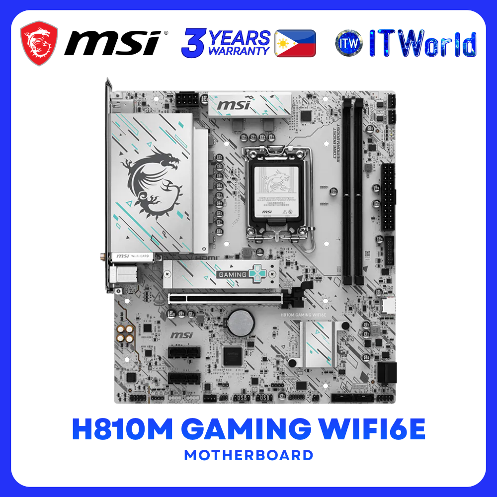 MSI H810M GAMING WIFI6E LGA1851 DDR5 PCIe 5.0 USB 20G Type-C 2.5G LAN mATX Motherboard itw