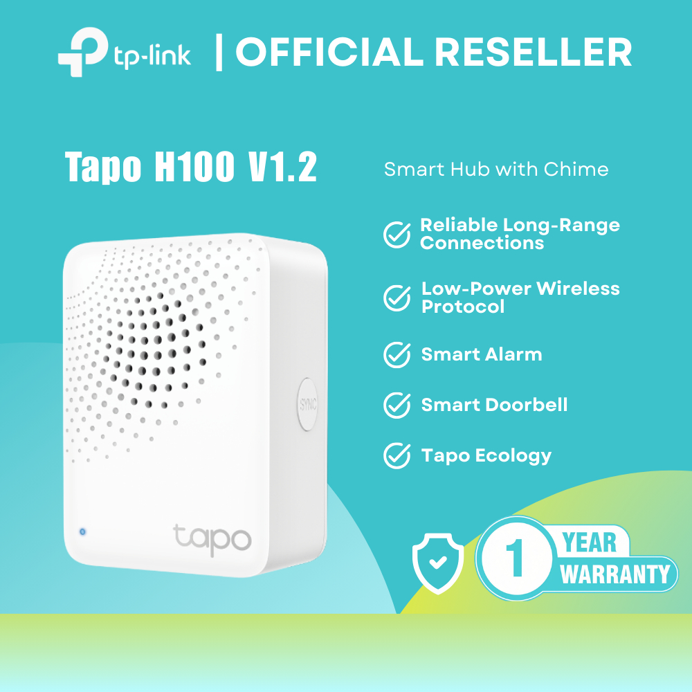 TP-Link Tapo H100 V1.2 Smart Hub with Chime WiFi 2.4GHz 868/922MHz itw