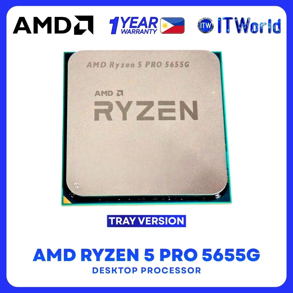 AMD Ryzen 5 PRO 5655G CPU - 6 Cores / 12Threada 4.4GHz / Radeon Graphics AM4 100-000001513 itw