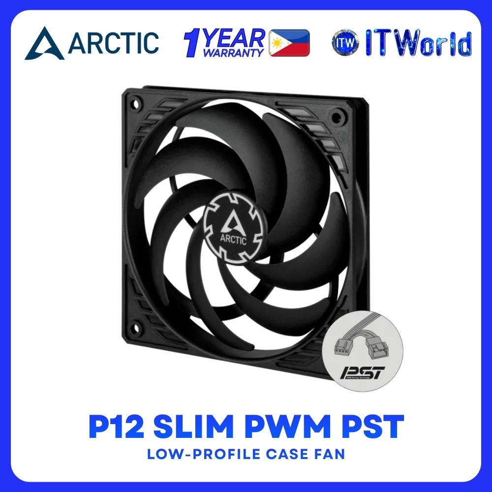 ARCTIC P12 Slim PWM PST - 120mm Case Fan / 2100RPM / 15mm / Low Profile / ACFAN00187A