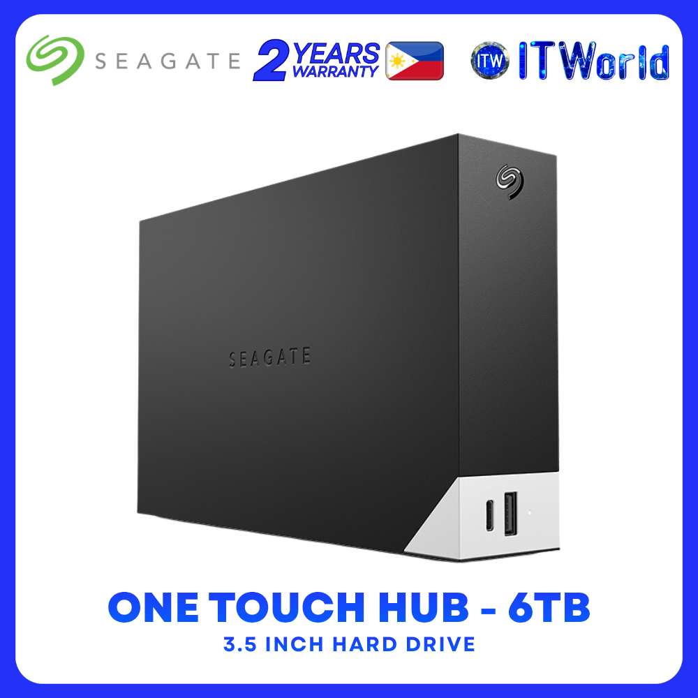 Seagate One Touch Hub 6TB External Hard Drive USB-C USB 3.0 Backup Hub Windows Mac STLC6000400