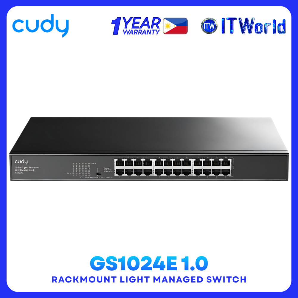 GS1024E 24-Port Gigabit Light Managed Switch – Desktop & Rackmount Network Switch itw