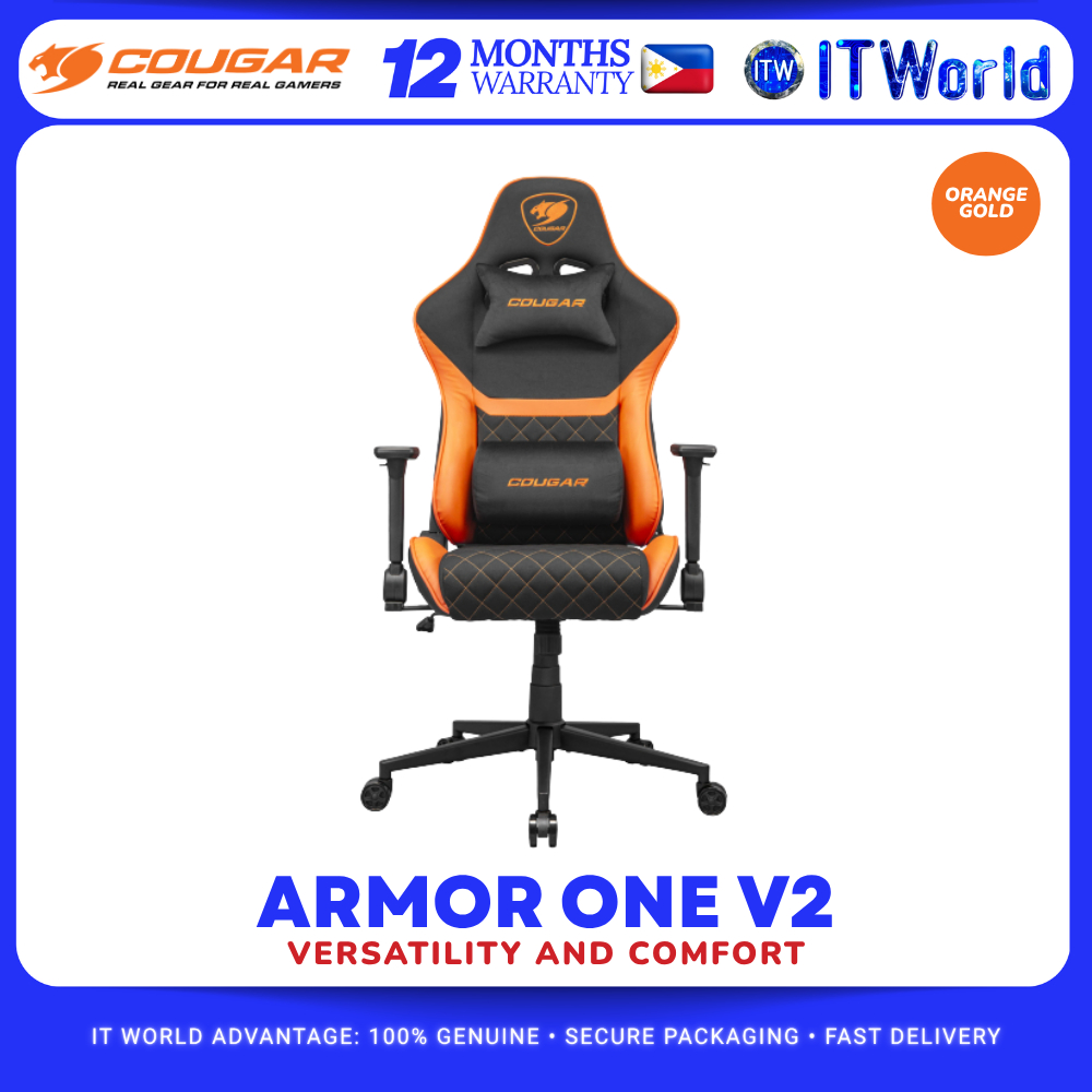 Cougar Armor One V2 F Woven Fabric Gaming Chair - 4D Armrests / 120kg Support Gaming Chair itw