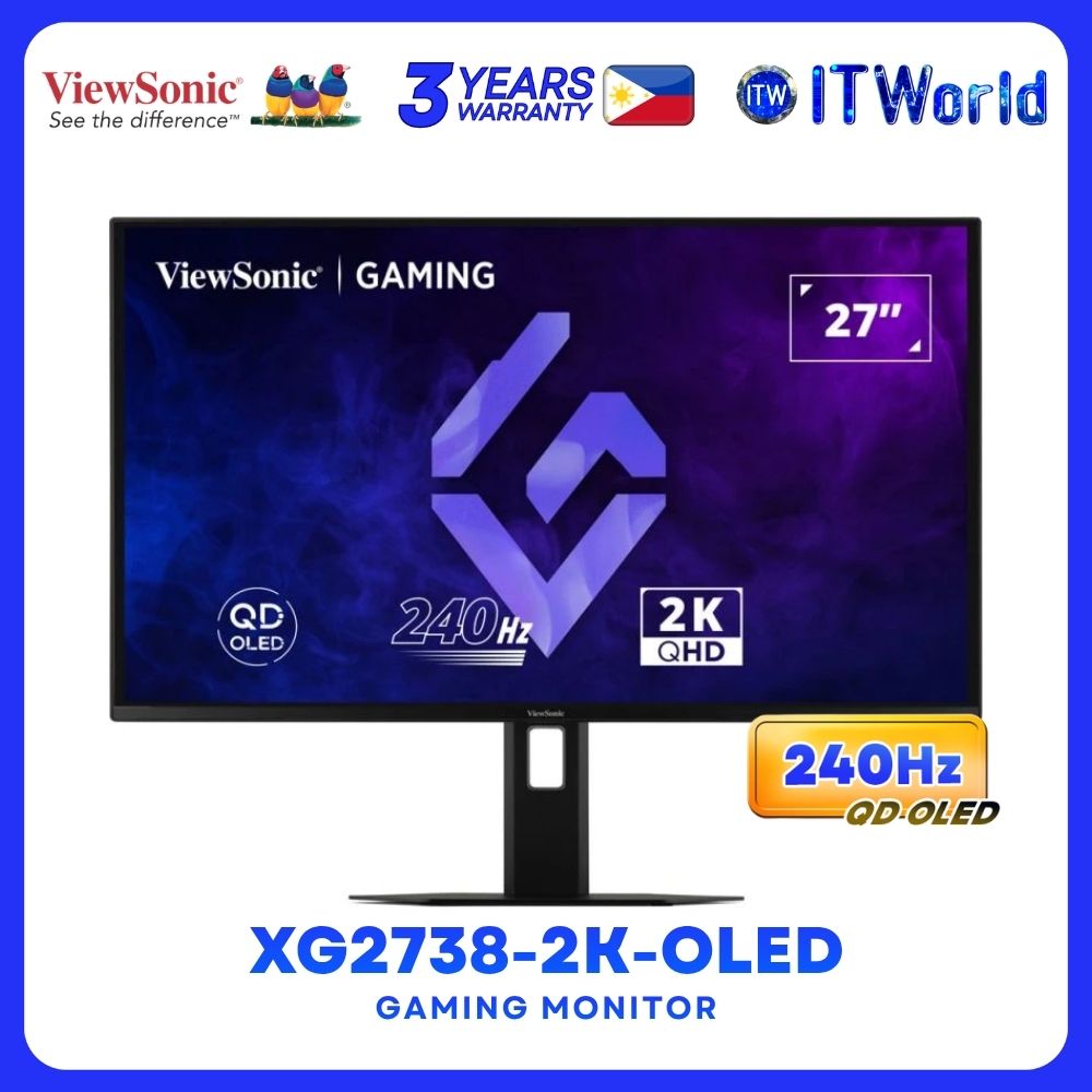 Viewsonic XG2738-2k-OLED 27" 2560x1440 QHD / 240Hz / QD-OLED / 0.03ms GTG / Gaming Monitor