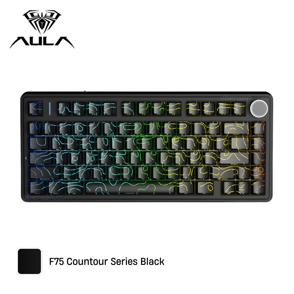 AULA F75 Countour Series 3-in-1 RGB Gaming Mechanical Keyboard Hot Swappable 80 Keys Gasket Design