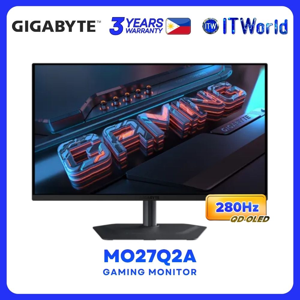 Gigabyte MO27Q2A - 27" 2560x1440 QHD / 280Hz / QD-OLED / 0.03ms GTG / Gaming Monitor itw
