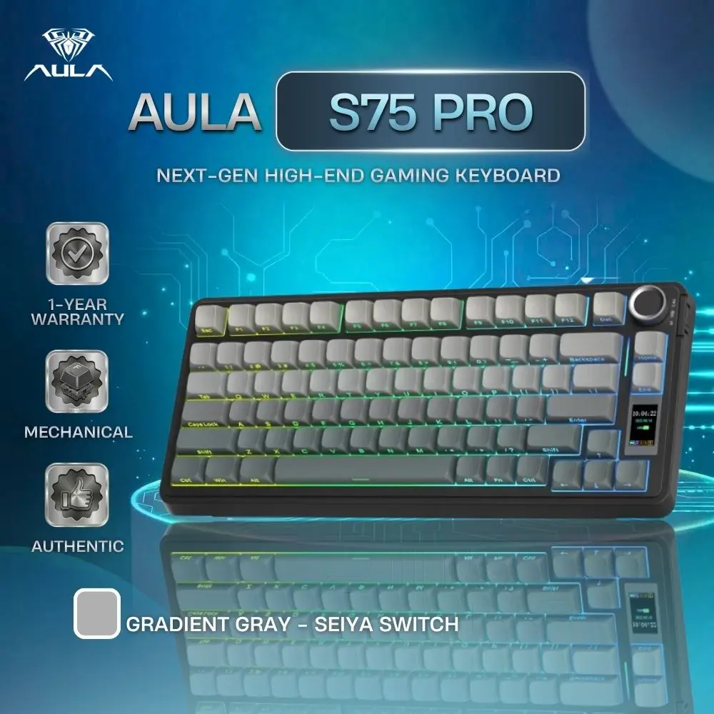 Aula S75 Pro Gasket Mount Structure Tri-mode Wireless Mechanical Keyboard