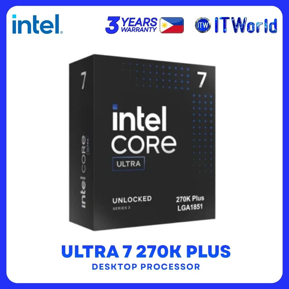 Intel Core Ultra 7 270K Plus 36MB Cache, up to 5.50Ghz Desktop Processor BX80768270K-99DC0Z