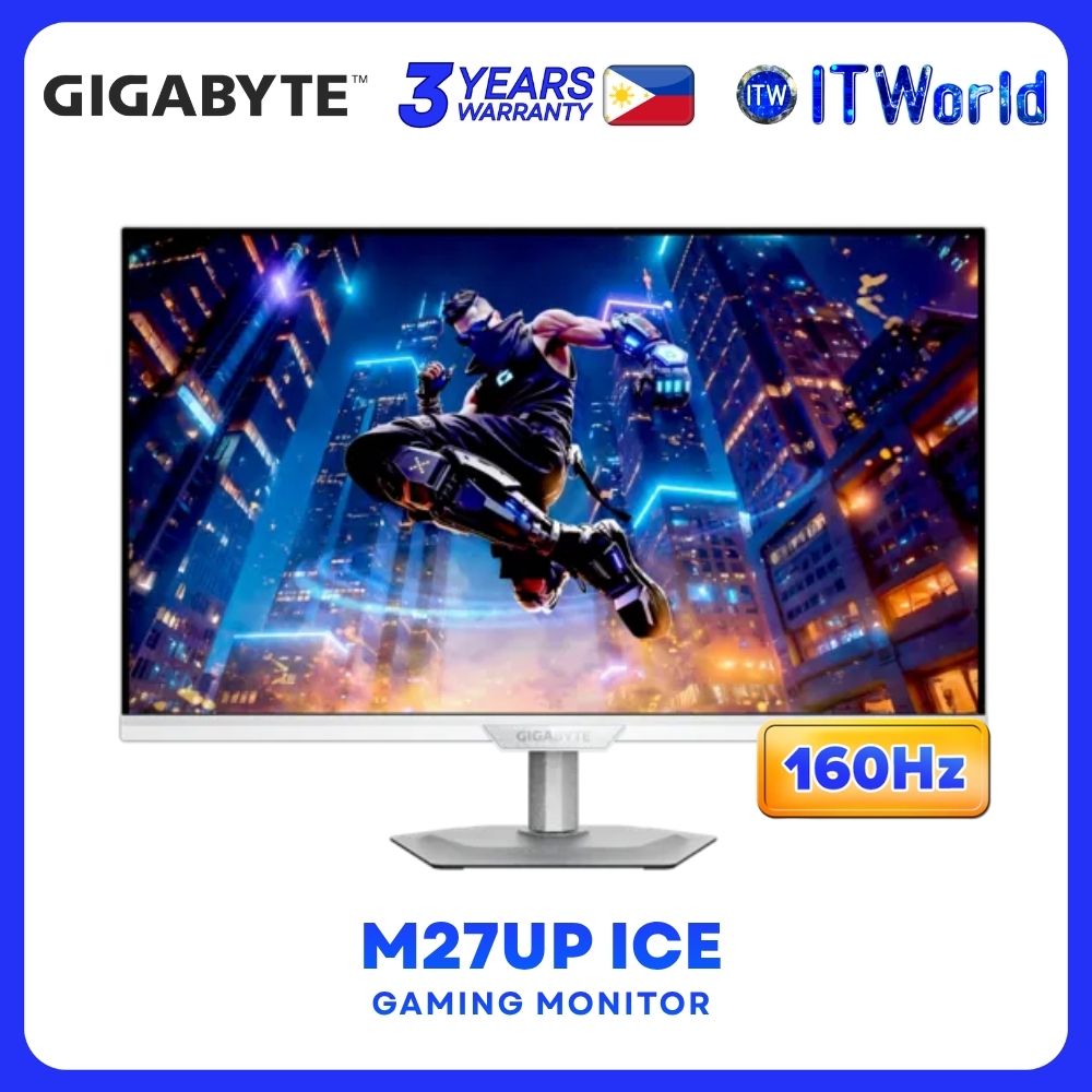 Gigabyte M27UP Ice - 27" 3840x2160 UHD / 160Hz / IPS / 1ms GTG / Gaming Monitor GP-M27UP-ICE-AP