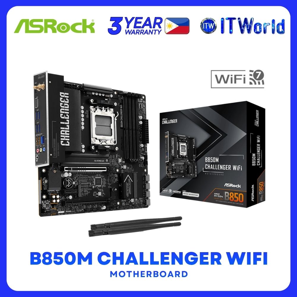 ASRock B850M Challenger Wifi micro-ATX AM5 DDR5 Motherboard itw