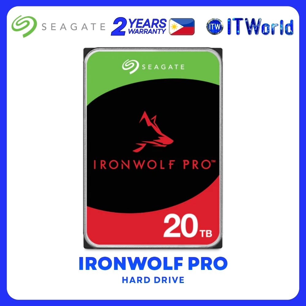 Seagate Ironwolf Pro 20TB 256MB Cache 7200RPM NAS Internal HDD ST20000NT001