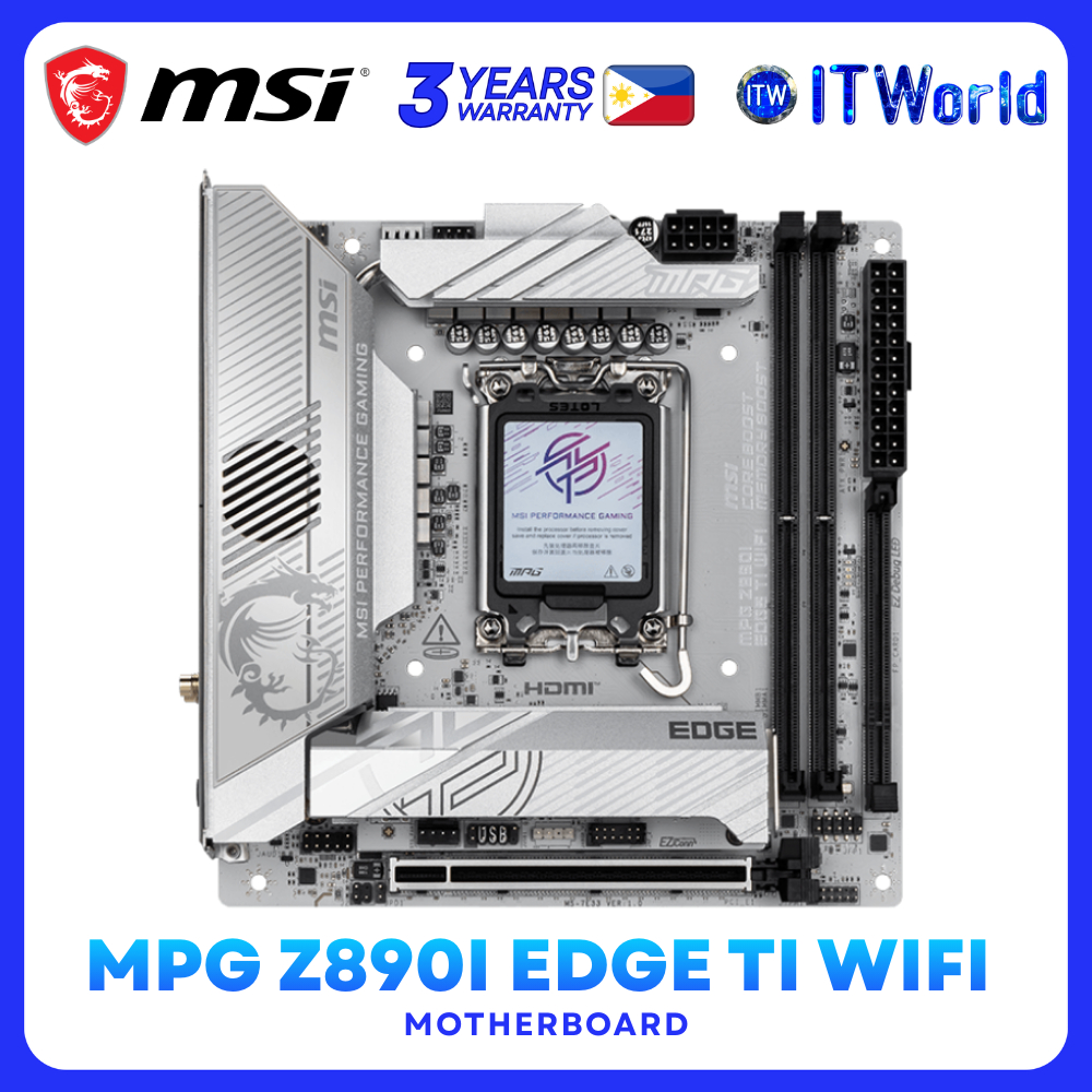 MSI MPG Z890I EDGE TI WIFI Intel Z890 Mini-ITX LGA1851 DDR5 WiFi 7 Motherboard itw