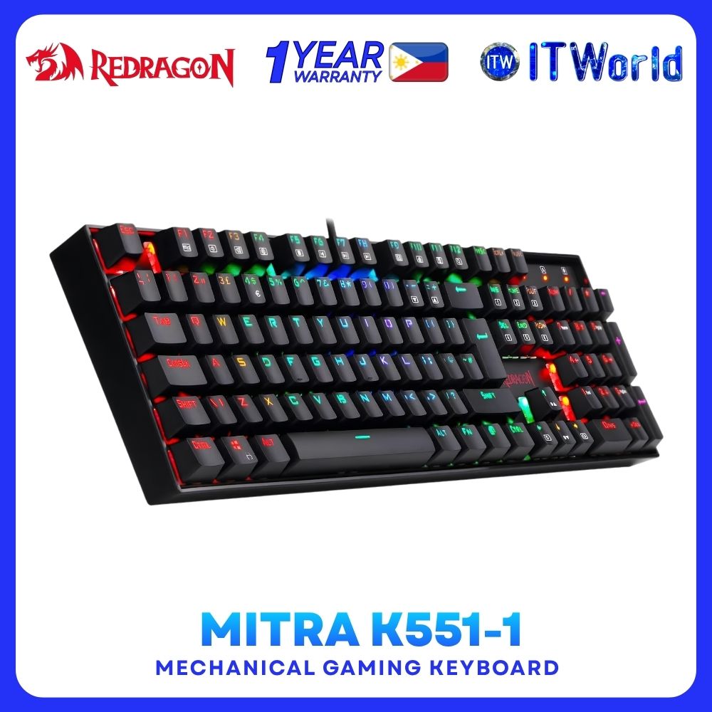 Redragon MITRA K551-1 Mechanical Gaming Keyboard 104 Keys Anti-Ghosting K551-1 itw