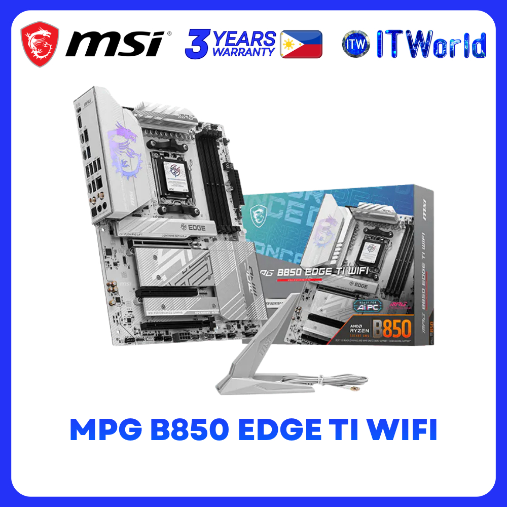 MSI MPG B850 EDGE TI WIFI Motherboard - ATX / AM5 DDR5 / PCIe 5.0 / WiFi7 5G LAN itw