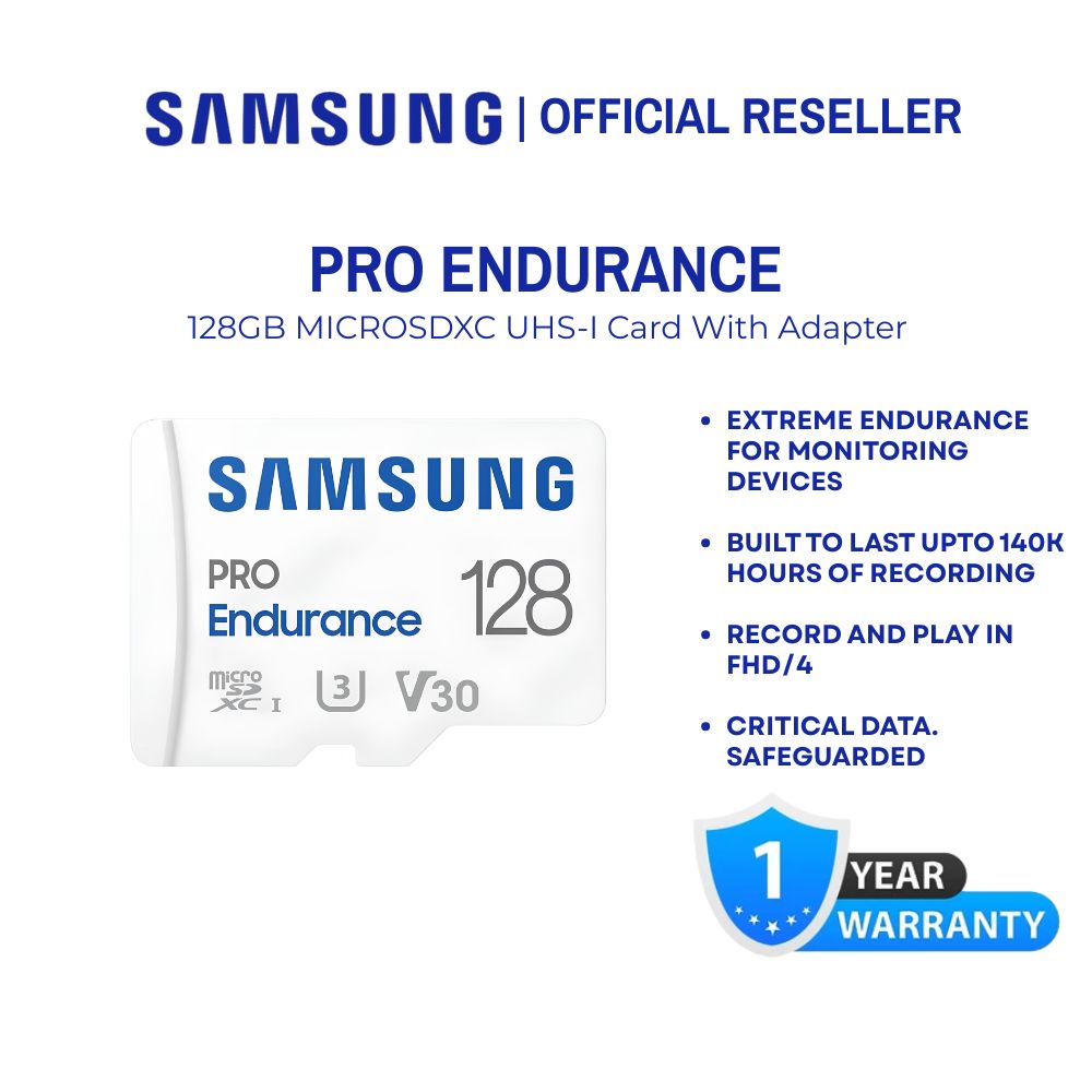 Samsung PRO Endurance 128GB microSDXC UHS-I Memory Card w/ Adapter MB-MJ128KA itw