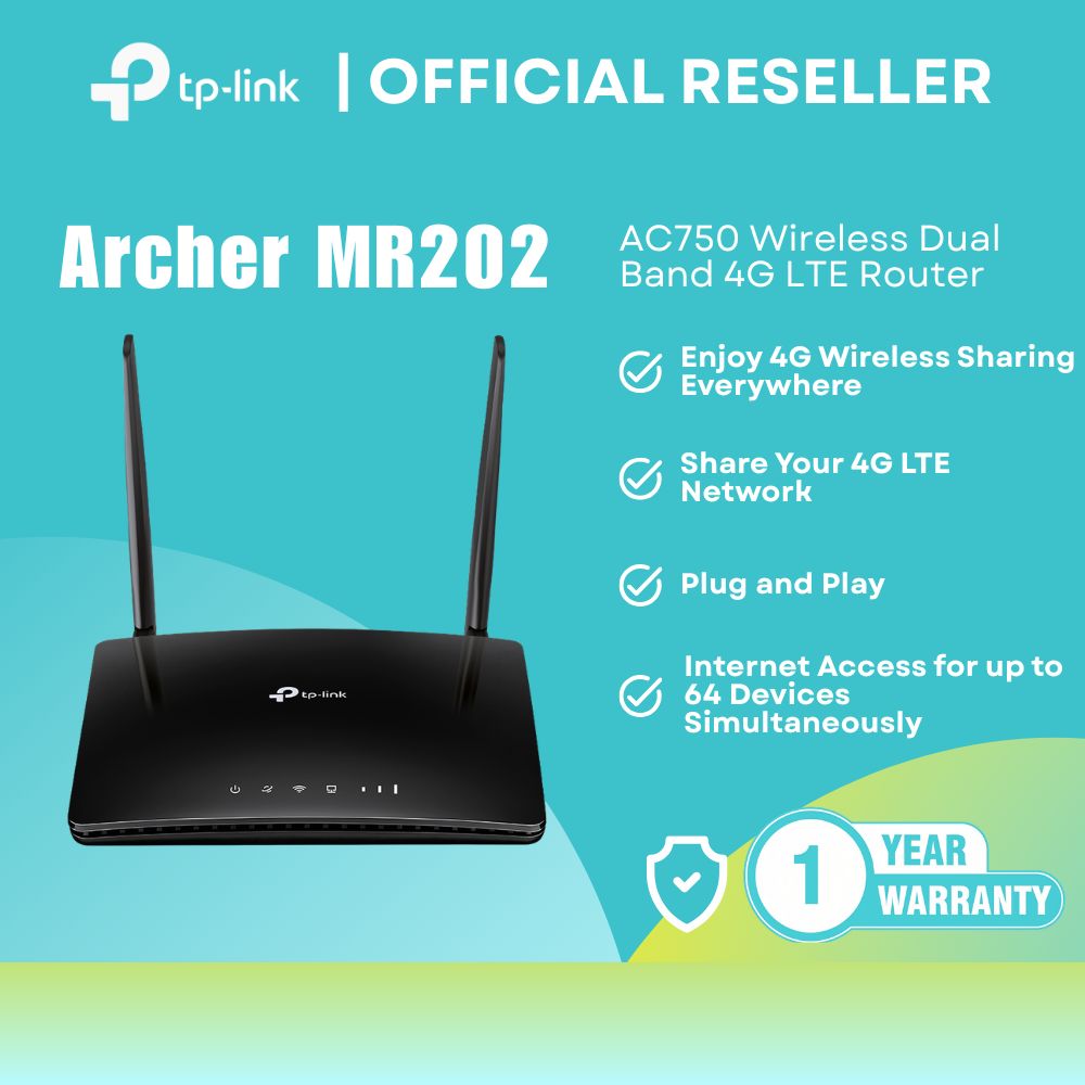 TP-Link Archer MR202 AC750 4G LTE Dual Band WiFi Router Nano SIM Gigabit Wireless