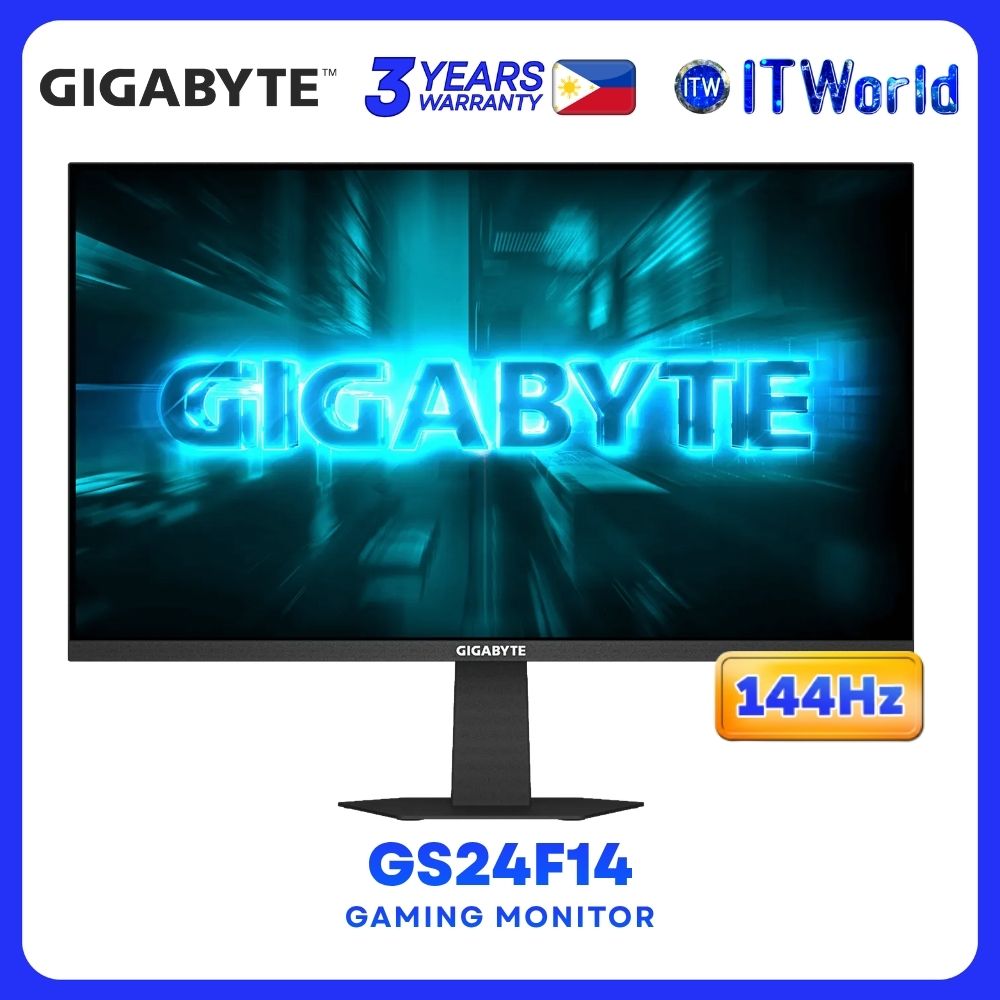 Gigabyte GS24F14 - 23.8" 1920x1080 FHD / 144Hz / Edge Panel / 1ms MPRT Gaming Monitor GP-GS24F14-EK