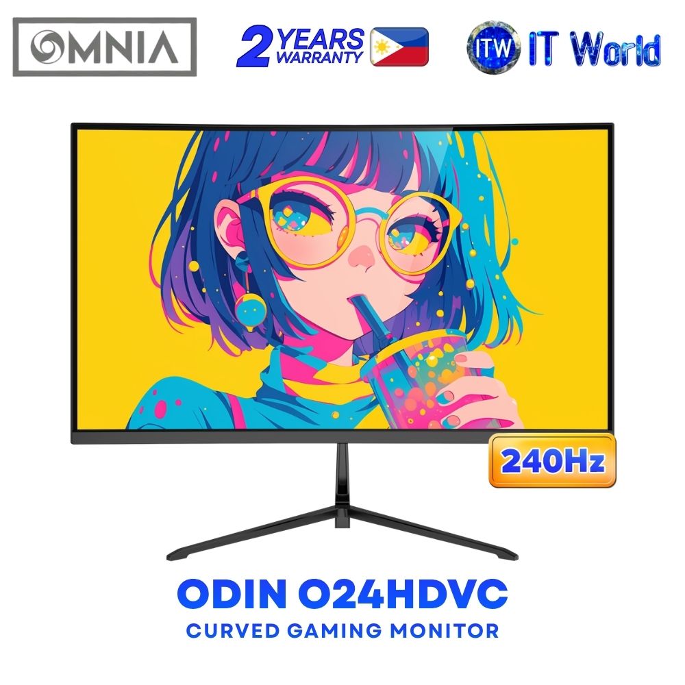 Omnia ODIN O24HDVC - 23.8" 1920x1080 / 240Hz / Fast VA / 11ms, OD 5ms / Curved Gaming Monitor