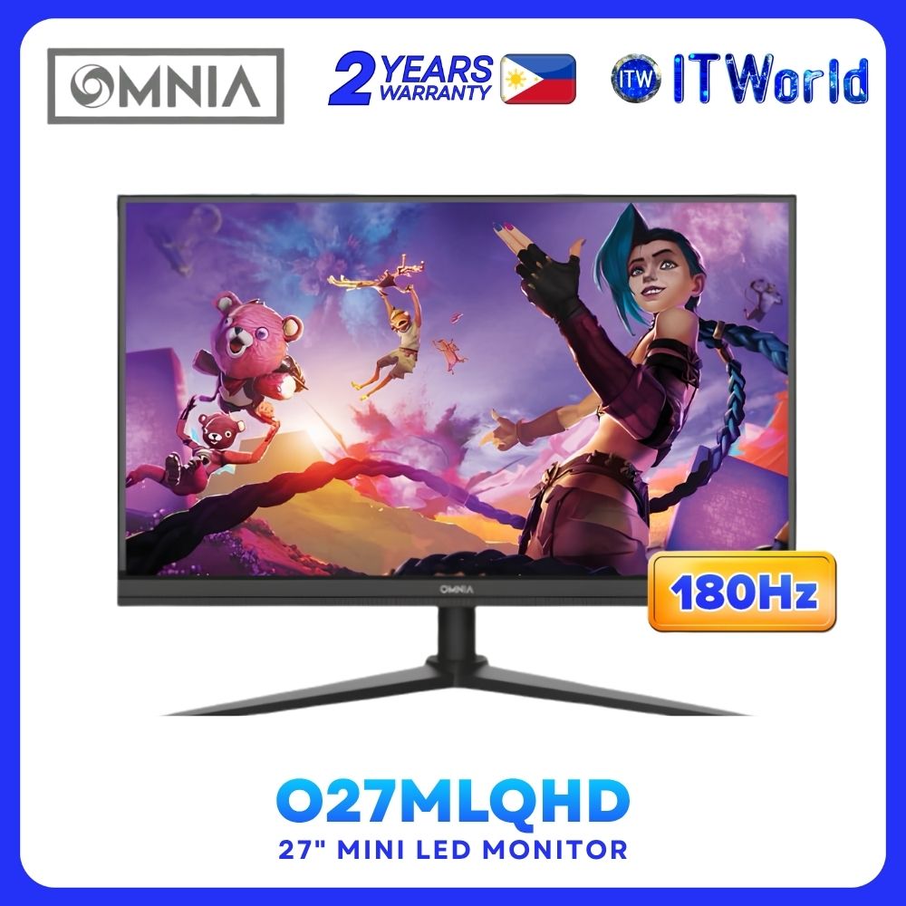 OMNIA 027MLQHD 27" Mini LED Monitor IPS QHD 2560x1440 180Hz 1ms 027MLQHD itw