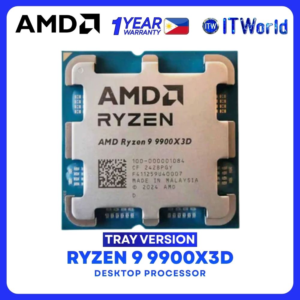 AMD Ryzen 9 9900X3D 12Cores 24Threads Desktop Processor without Cooler - Tray Type
