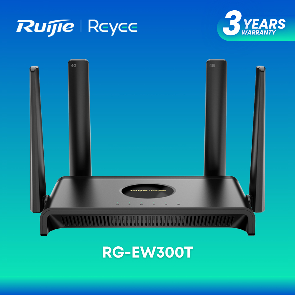 Ruijie Reyee RG-EW300T N300 Wireless 4G LTE Router 300Mbps WiFi 4 with 4 External Antennas
