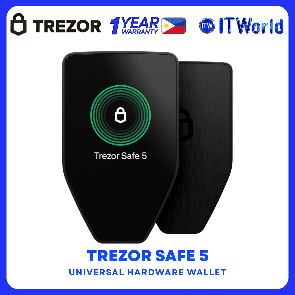 Trezor Safe 5 Hardware Wallet with 1.54” Color Touchscreen & Secure Element Crypto Security itw