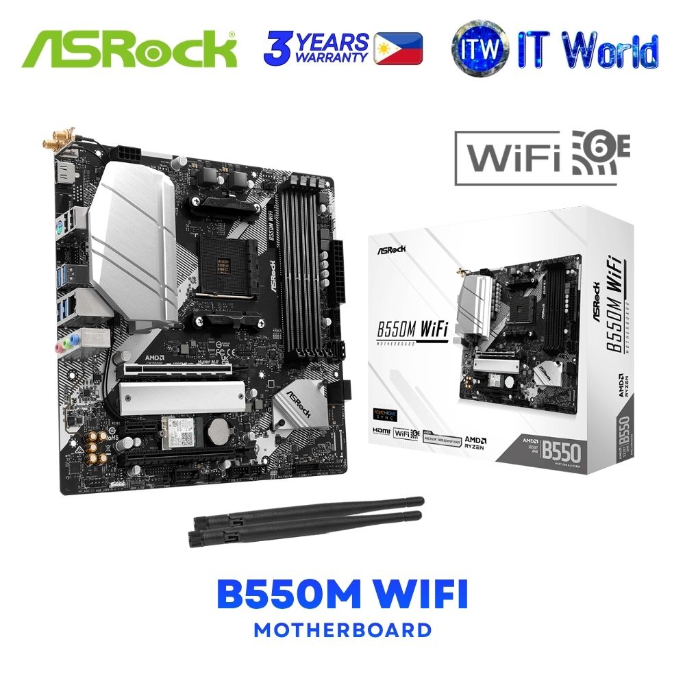 ASRock B550M Wifi micro-ATX AM4 DDR4 AMD B550 Chipset Motherboard