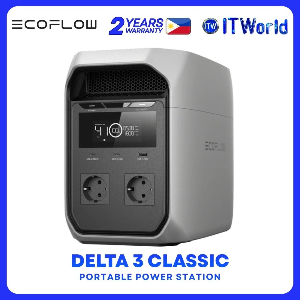 EcoFlow Delta 3 Classic Lightweight Compact Portable Power Station