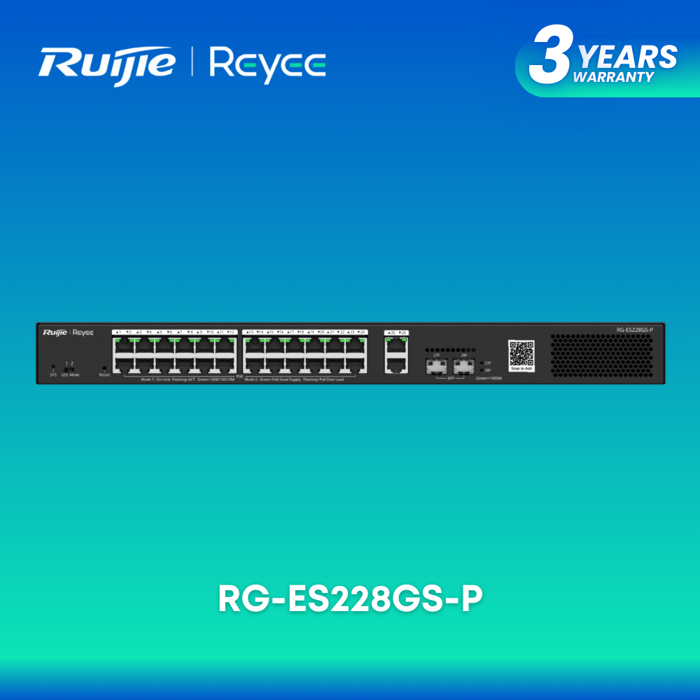 Ruijie RG-ES228GS-P 28-Port Smart Cloud Managed PoE Switch