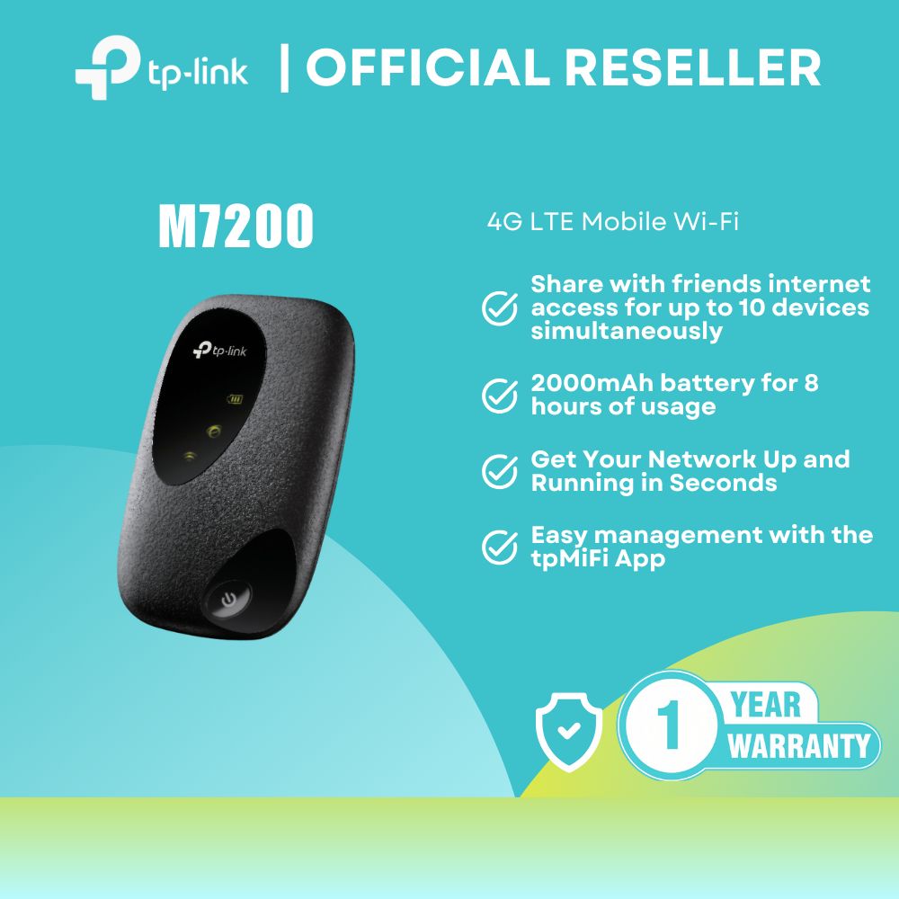 TP-Link M7200 4G LTE Mobile Wi-Fi 300Mbps Portable Hotspot 2000mAh