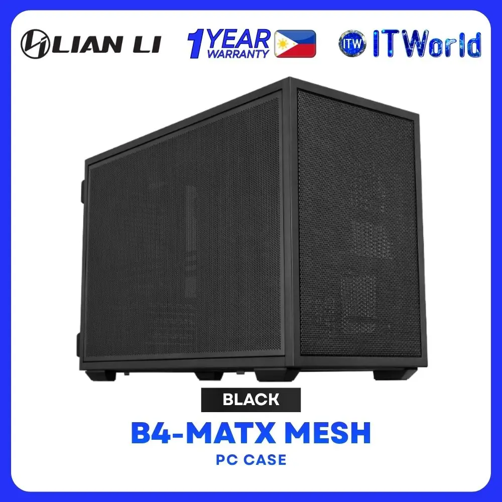 Lian Li B4-mATX Mesh PC Case - Black | White